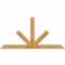 Ekena Millwork Saratoga Rough Sawn Timber Gable Bracket, Western Red Cedar, 96"W x 48"H x 2"D x 6"F, 12/12 Pitch GBW096X48X0206SAR00RWR - alternate 1